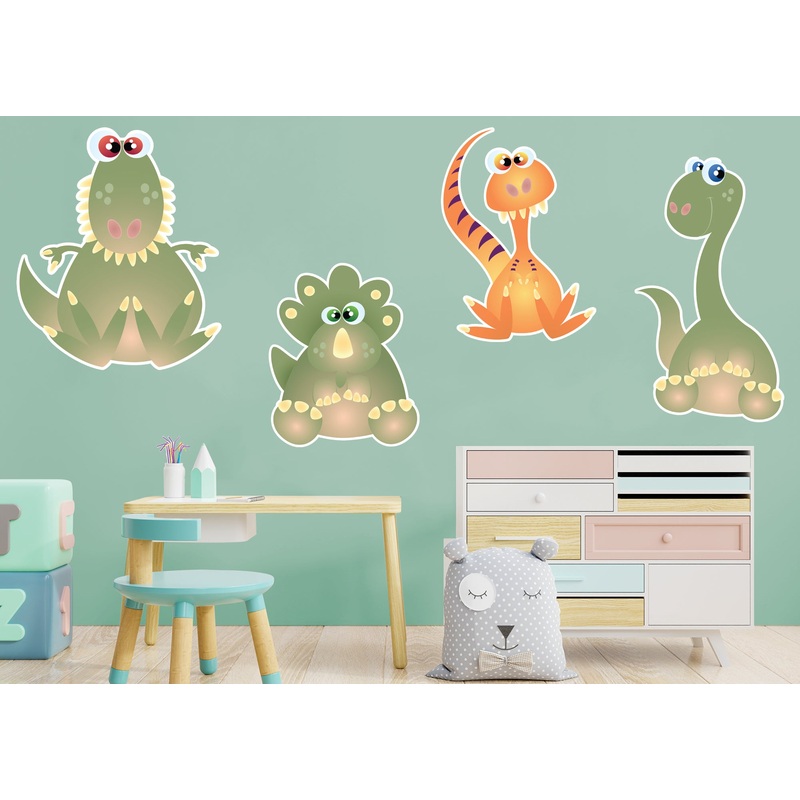 Dinosaur:  Harmless Dinosaurs Collection        –   Removable     Adhesive Decal