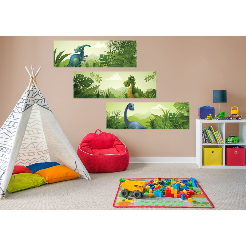 Dinosaur:  Little Dinos in the Jungle Collection        –   Removable     Adhesive Decal