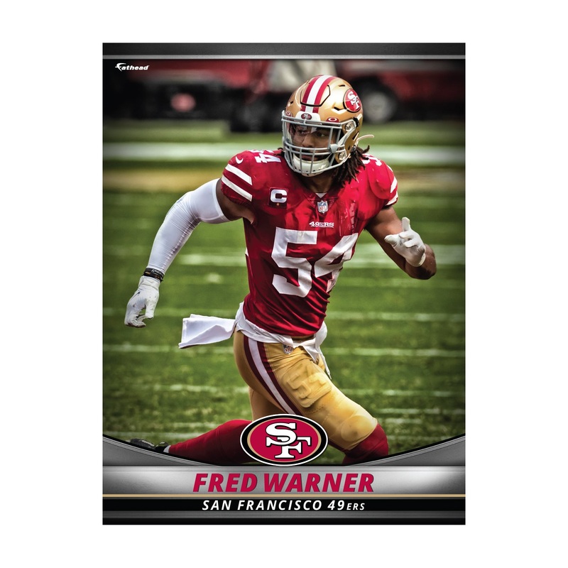 Fred Warner – GameStars Series – Peel & Stick Poster – Official NFL – San Francisco 49ers – Reusable Vinyl Wall Decal