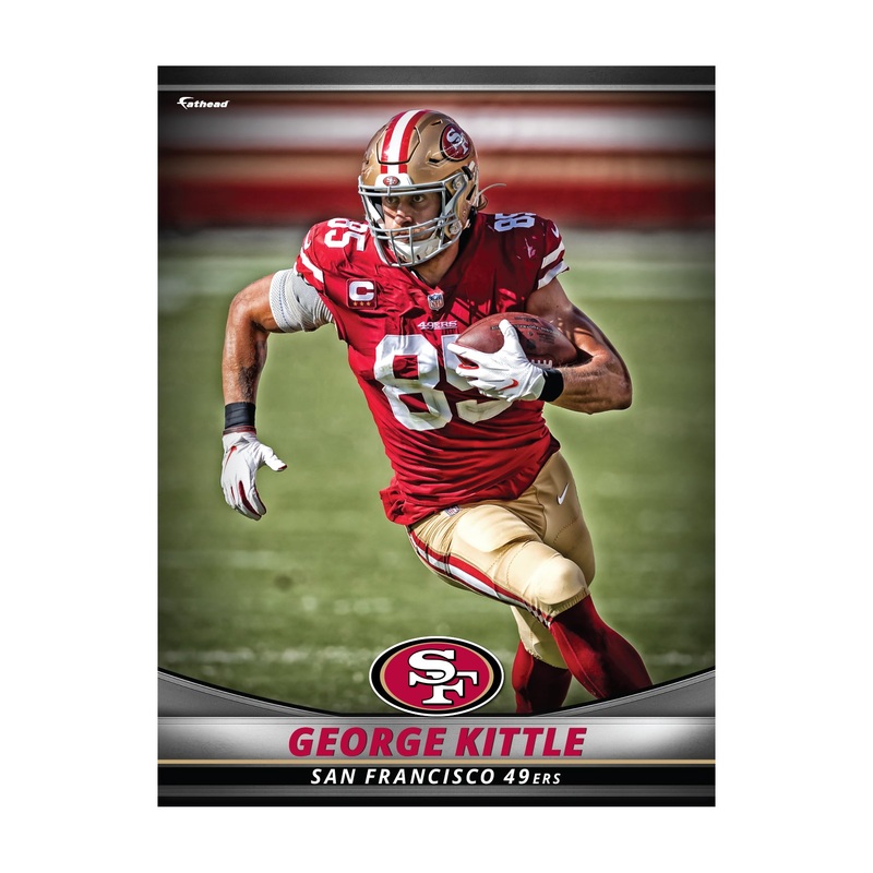 George Kittle – GameStars Series – Peel & Stick Poster – Official NFL – San Francisco 49ers – Reusable Vinyl Wall Decal