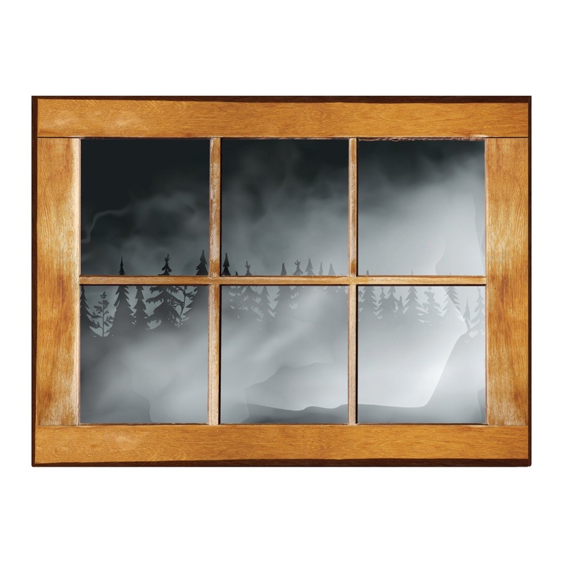 Halloween:  Foggy Icon Instant Windows        –   Removable     Adhesive Decal