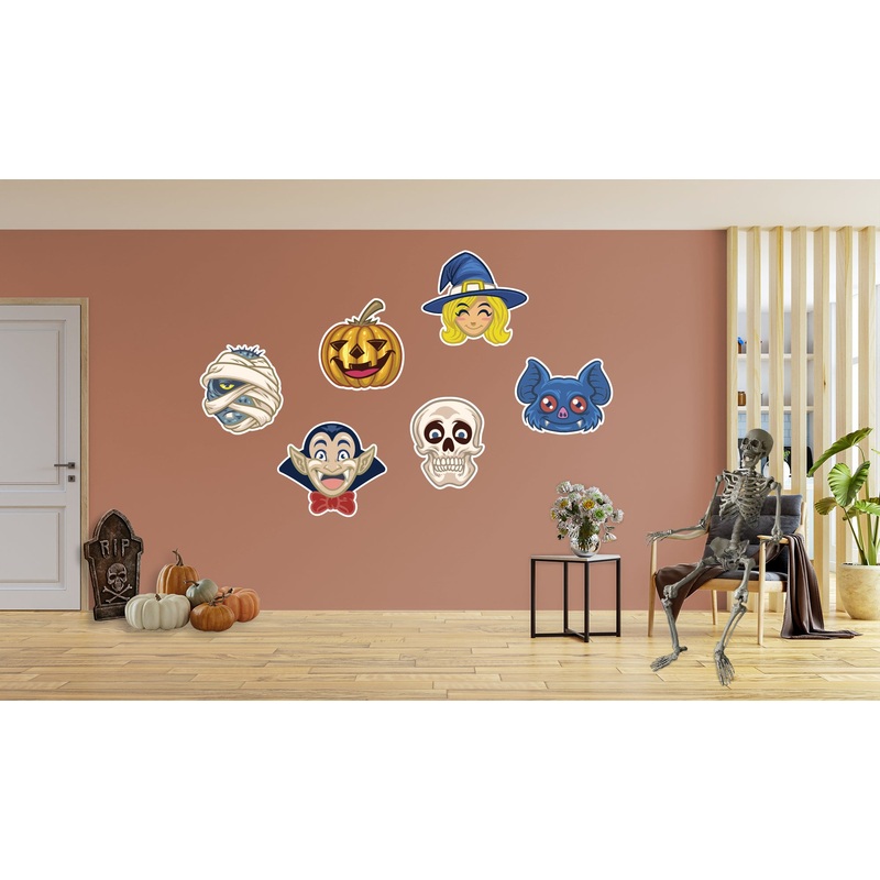 Halloween: Only Head Collection – Removable Adhesive Decal