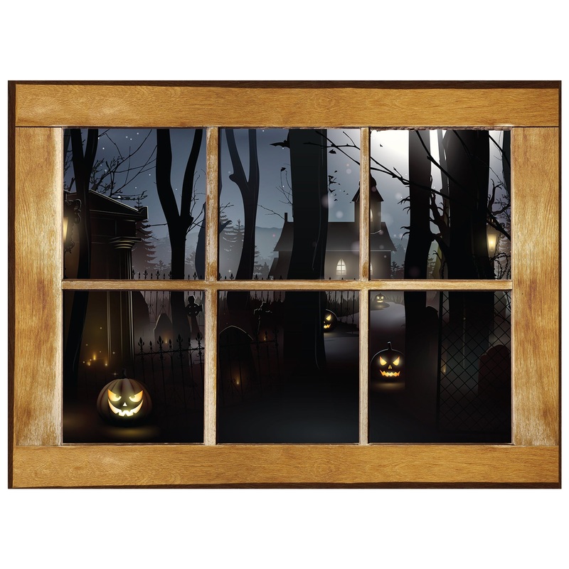 Halloween:  Path Icon Instant Windows        –   Removable     Adhesive Decal