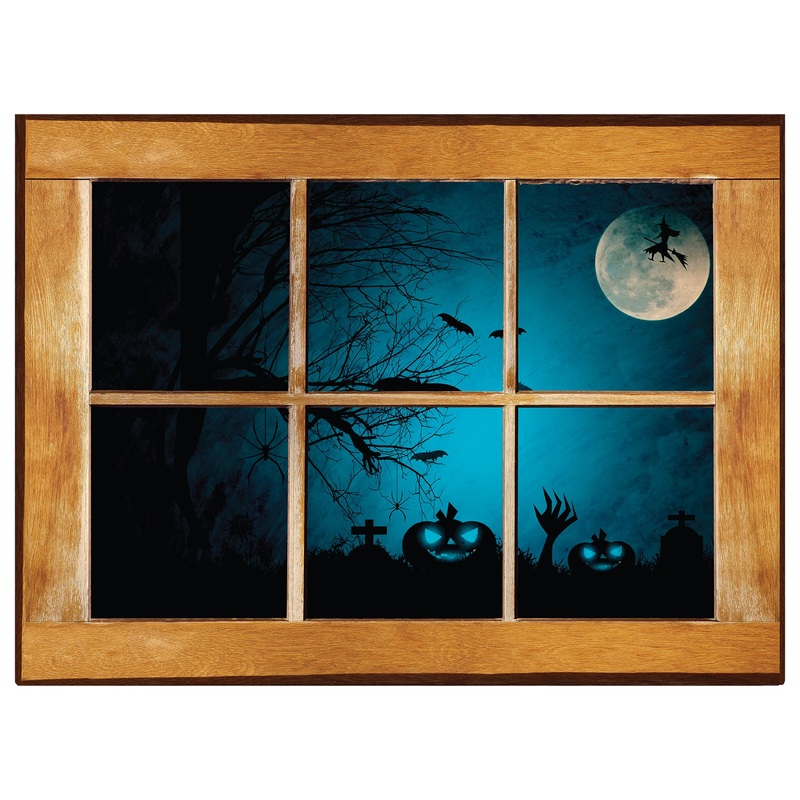 Halloween:  Pumpkins Icon Instant Windows        –   Removable     Adhesive Decal