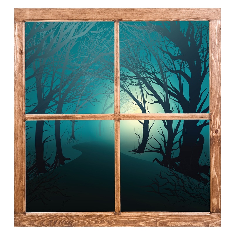 Halloween:  Road Icon Instant Windows        –   Removable     Adhesive Decal