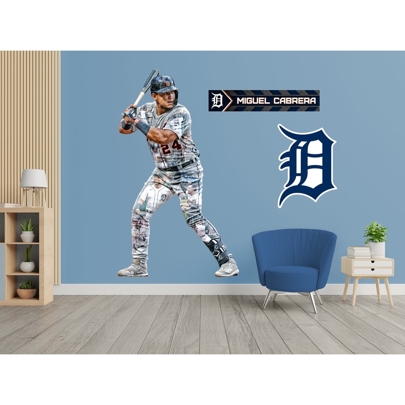 Miguel Cabrera – RealBig Limited Edition Elite Collection – Official MLB – Detroit Tigers – Reusable Vinyl Wall Decals