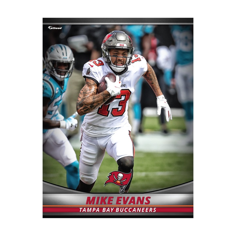 Mike Evans – GameStars Series – Peel & Stick Poster – Official NFL – Tampa Bay Buccaneers – Reusable Vinyl Wall Decal