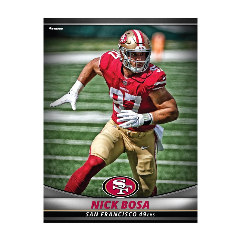Nick Bosa – GameStars Series – Peel & Stick Poster – Official NFL – San Francisco 49ers – Reusable Vinyl Wall Decal