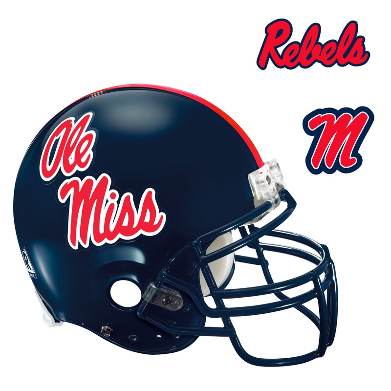 Ole Miss Rebels – RealBig Helmet Collection – Official NCAA – Reusable Vinyl Wall Decals