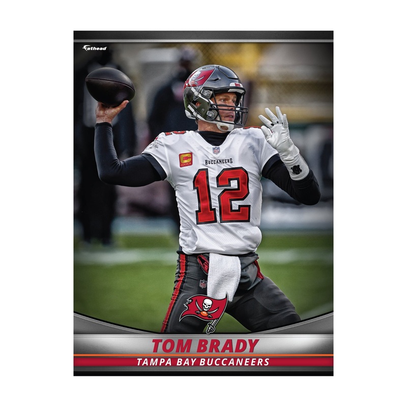 Tom Brady – GameStars Series – Peel & Stick Poster – Official NFL – Tampa Bay Buccaneers – Reusable Vinyl Wall Decal