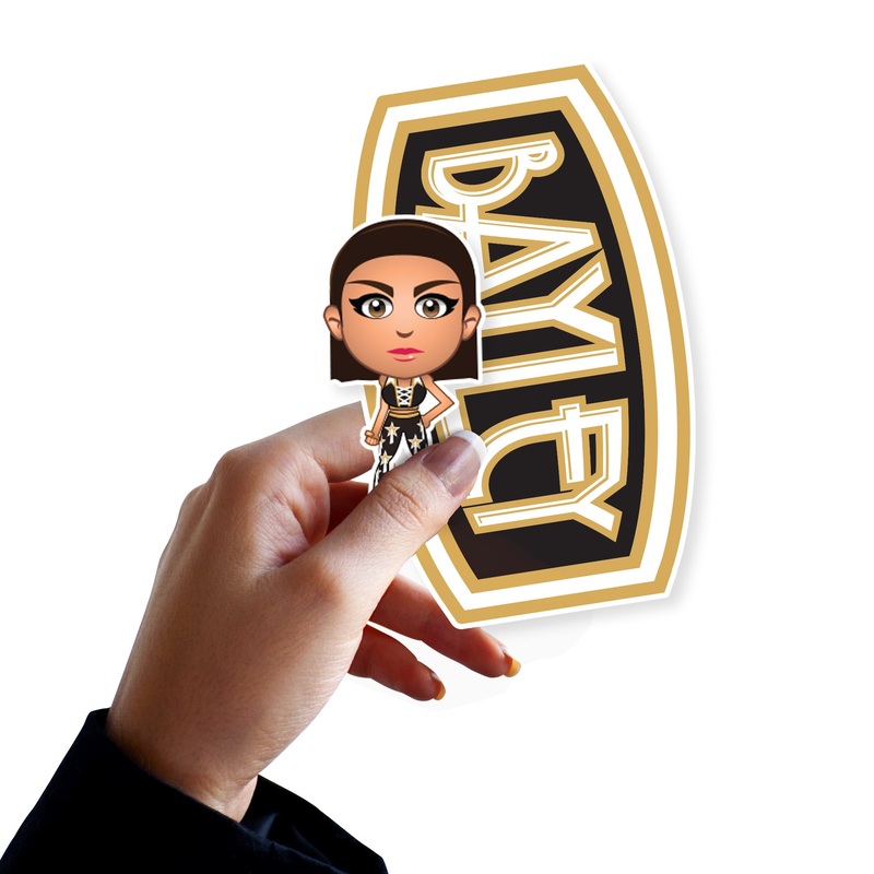 Bayley – 5 Minis (Mixed Sizes) – Official WWE – Reusable Vinyl Decals