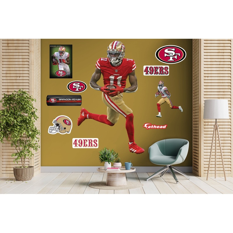 Brandon Aiyuk – RealBig Collection – Official NFL – San Francisco 49ers – Reusable Vinyl Wall Decals