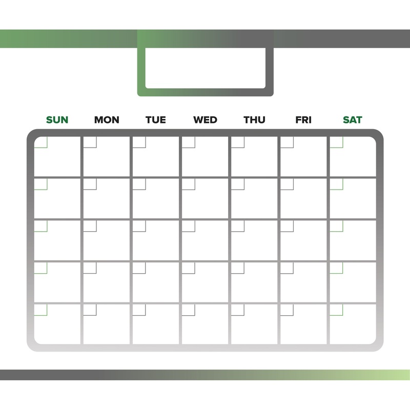 Calendars: Gradients Modern One Month Calendar Dry Erase – Removable Adhesive Decal