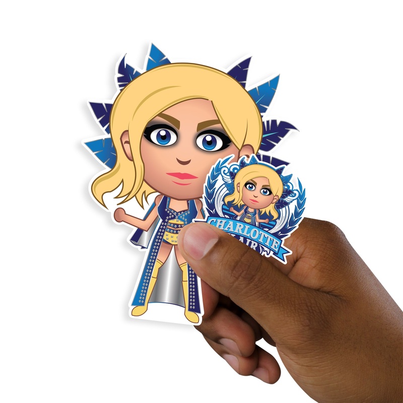 Charlotte Flair – 5 Minis (Mixed Sizes) – Official WWE – Reusable Vinyl Decals