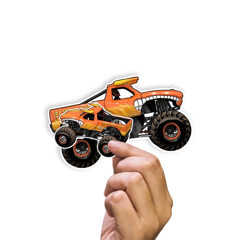 El Toro Loco – 5 Minis (Mixed Sizes) – Official Monster Jam – Reusable Vinyl Decals