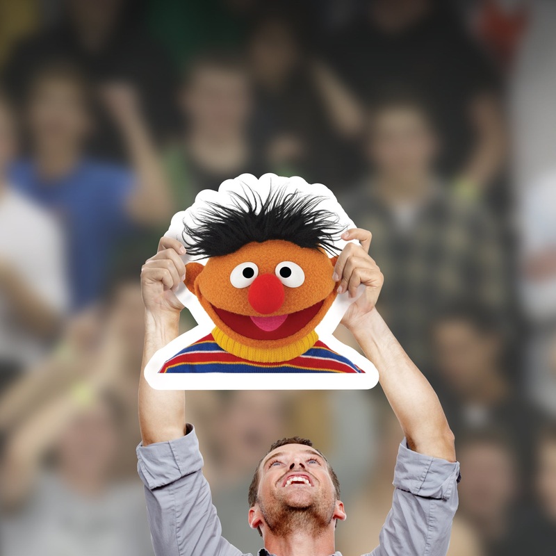 Ernie – Big Head – Official Sesame Street – Sesame Street – Foam Core Cutout