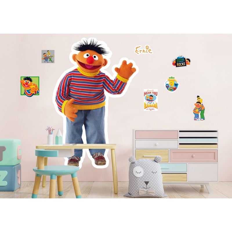 Ernie – RealBig Collection – Official Sesame Street – Reusable Vinyl Wall Decals