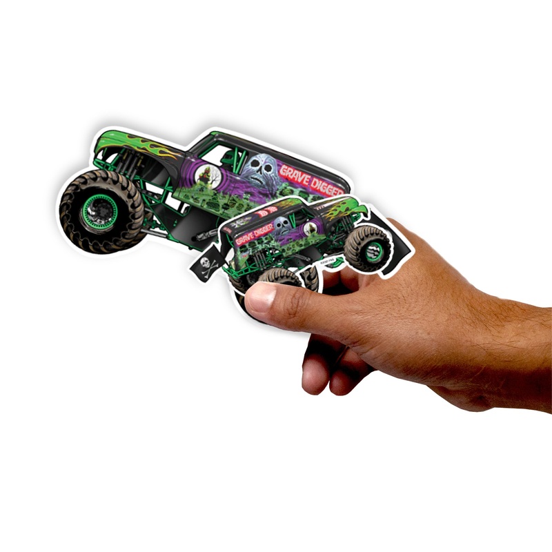 Grave Digger – 5 Minis (Mixed Sizes) – Official Monster Jam – Reusable Vinyl Decals #1