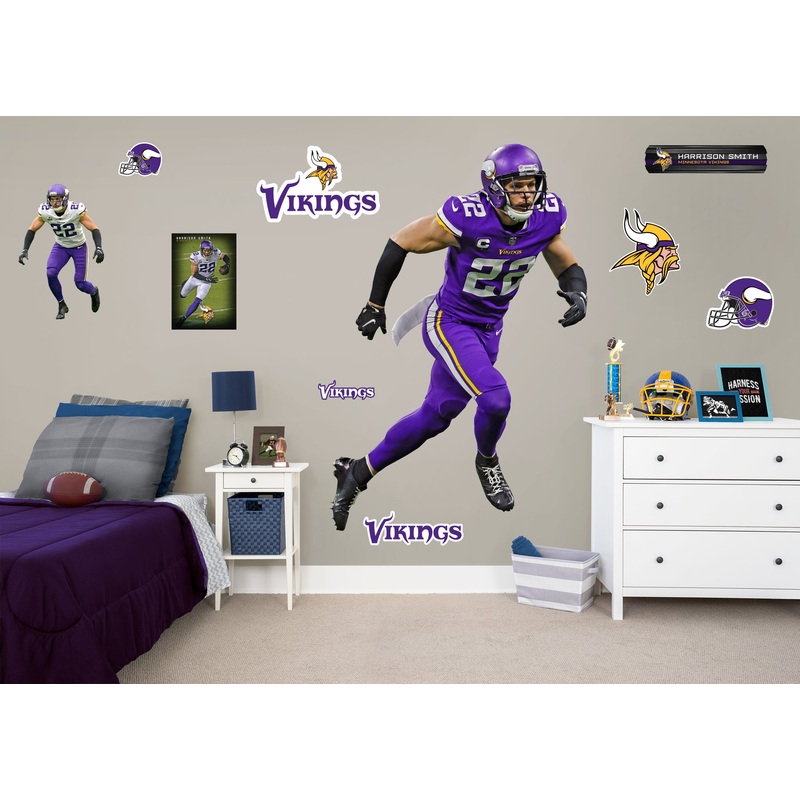 Harrison Smith – RealBig Collection – Official NFL – Minnesota Vikings – Reusable Vinyl Wall Decals