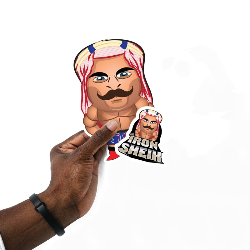 Iron Sheik – 5 Minis (Mixed Sizes) – Official WWE – Reusable Vinyl Decals