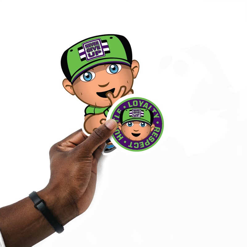 John Cena – 5 Minis (Mixed Sizes) – Official WWE – Reusable Vinyl Decals