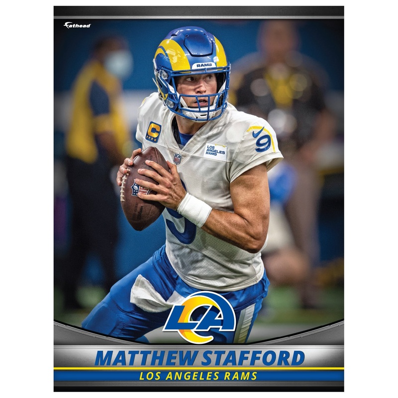 Matthew Stafford – GameStars Series – Peel & Stick Poster – Official NFL – Los Angeles Rams – Reusable Vinyl Wall Decal