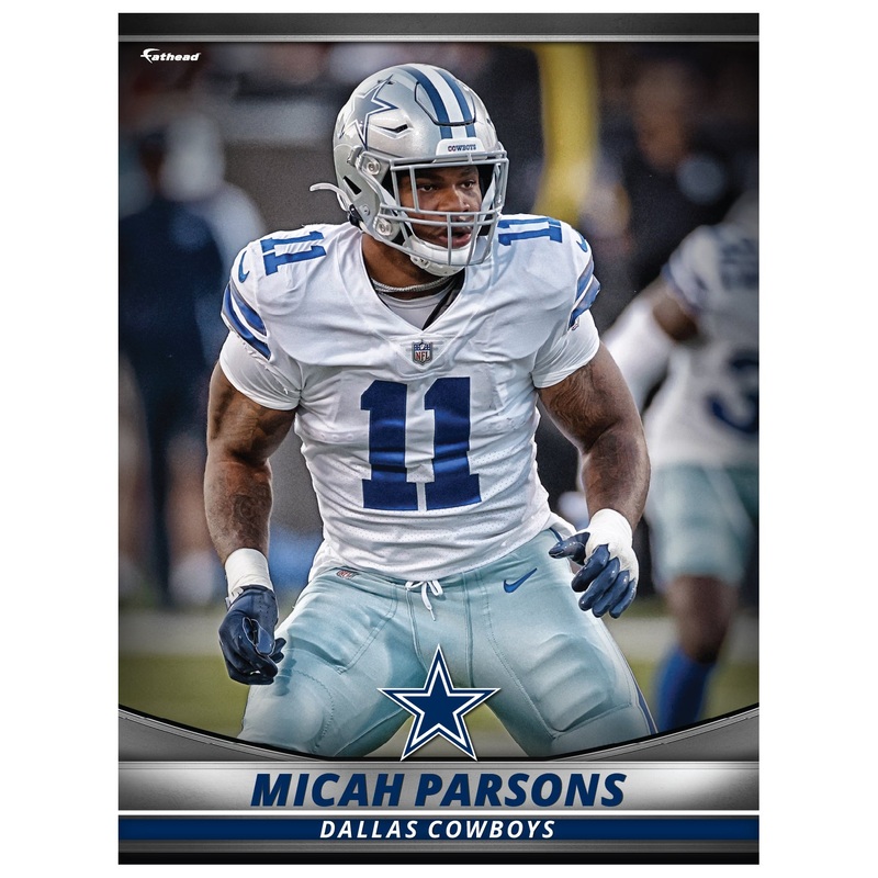 Micah Parsons – GameStars Series – Peel & Stick Poster – Official NFL – Dallas Cowboys – Reusable Vinyl Wall Decal