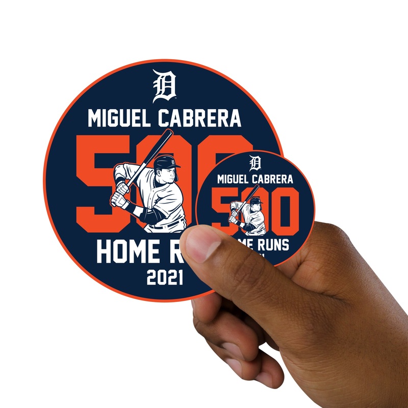 Miguel Cabrera – 5 Logo Minis (Mixed Sizes) – Official MLB – Detroit Tigers – Reusable Vinyl Decals