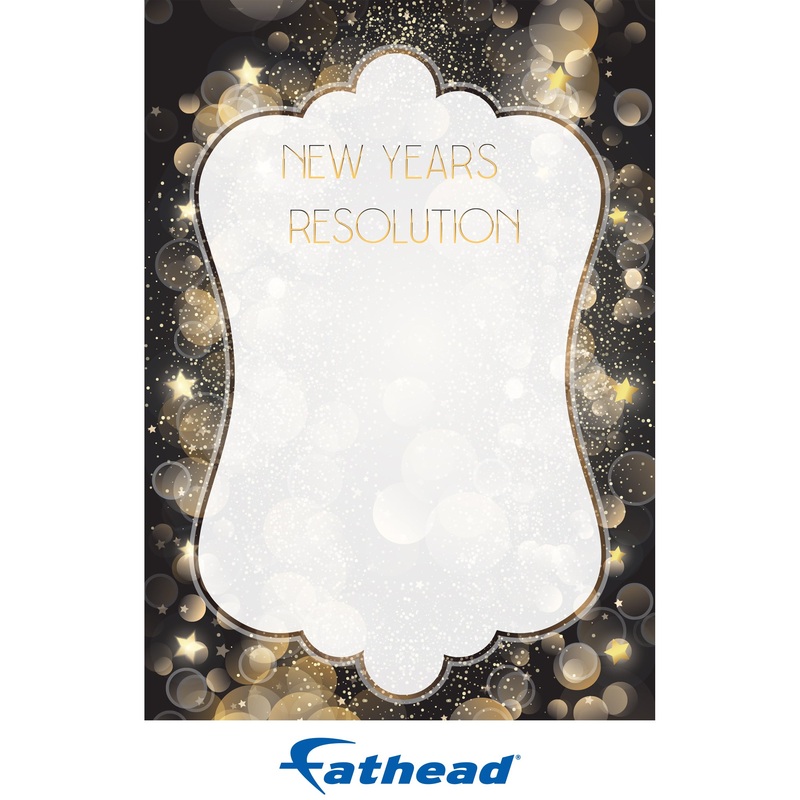 New Year: Glamorous Dry Erase – Removable Adhesive Decal