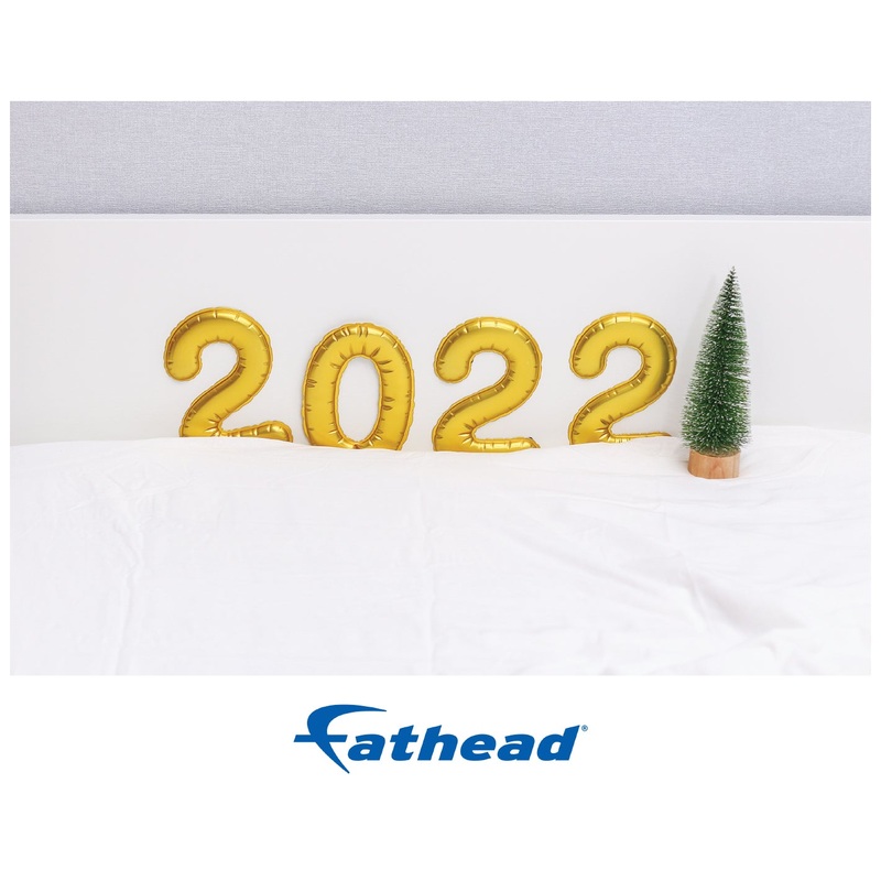 New Year: Golden 2022 Poster – Removable Adhesive Decal
