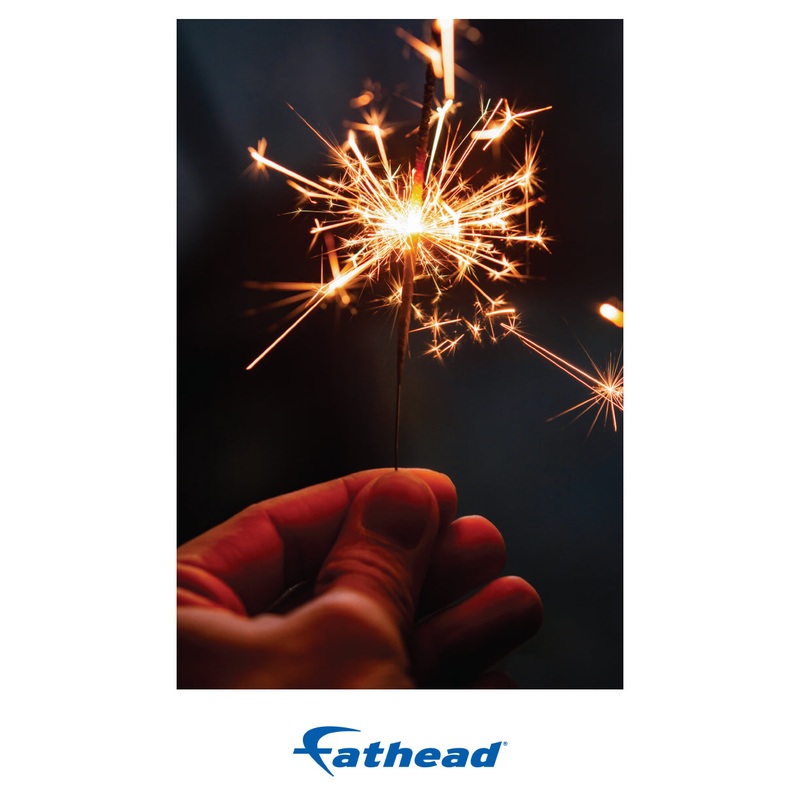 New Year: Sparkler Poster – Removable Adhesive Decal