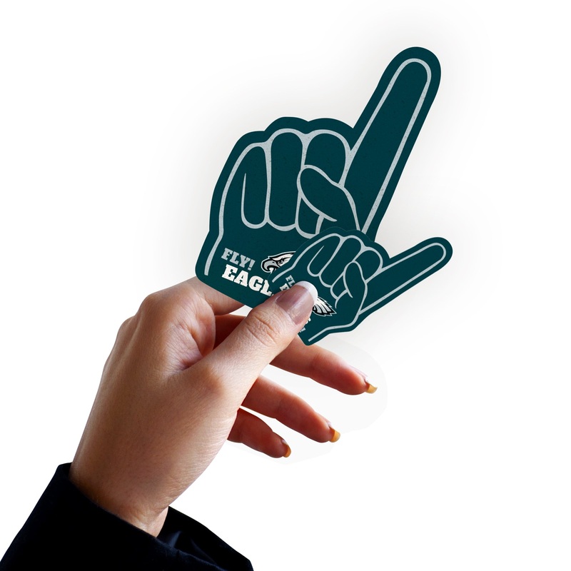 Philadelphia Eagles – 5 Foam Finger Minis (Mixed Sizes) – Official NFL – Reusable Vinyl Decals