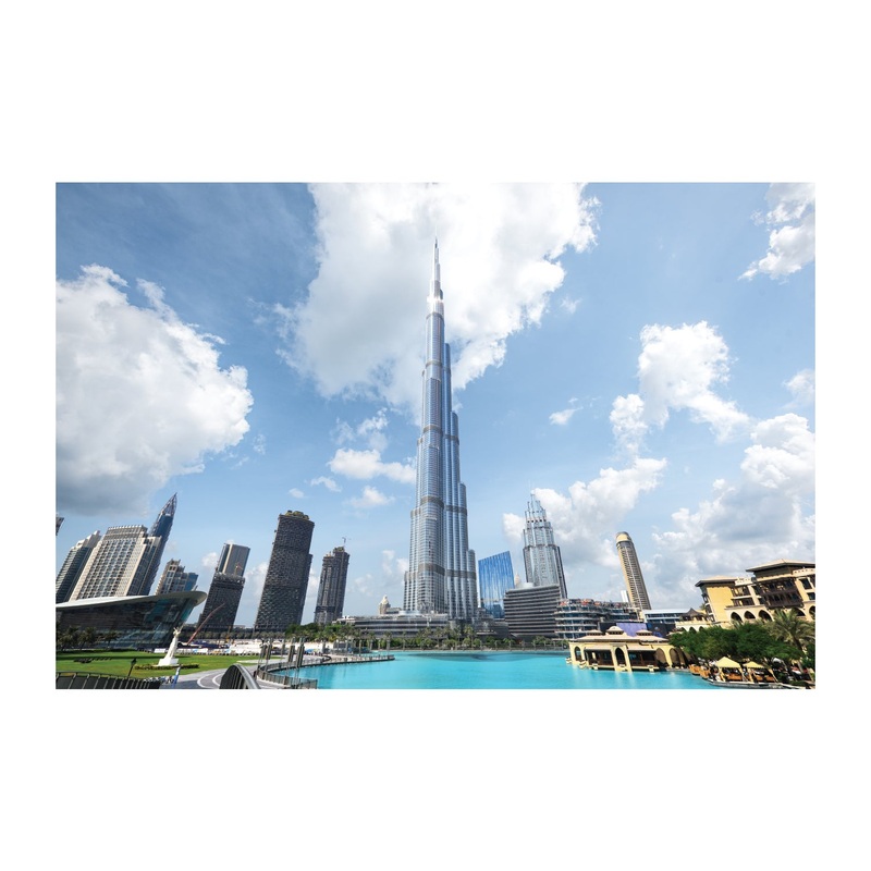 Popular Landmarks: Burj Khalifa Realistic Poster – Removable Adhesive Decal