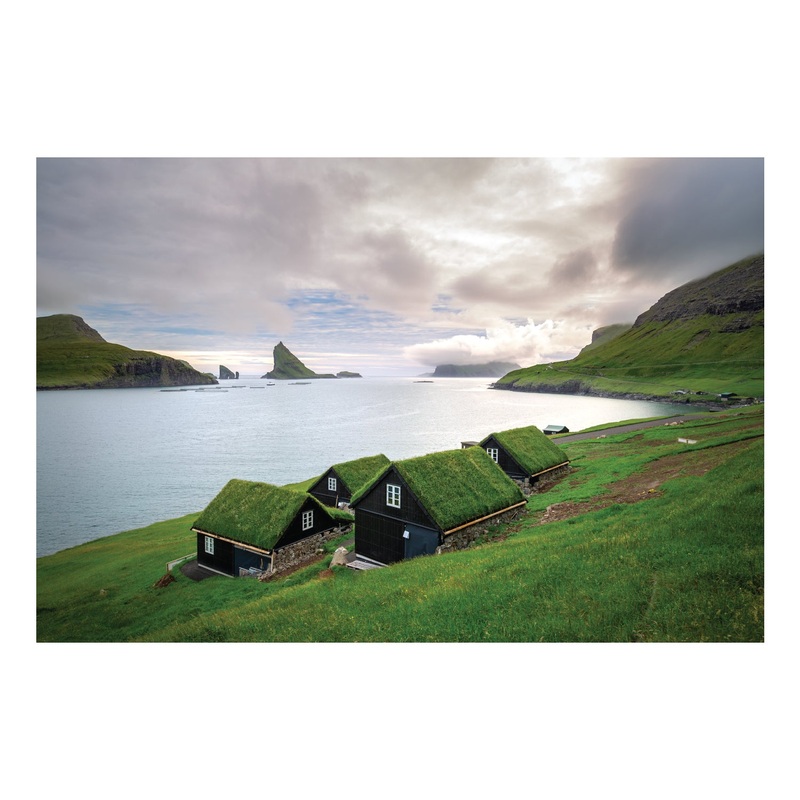 Popular Landmarks: Faroe Islands Realistic Poster – Removable Adhesive Decal