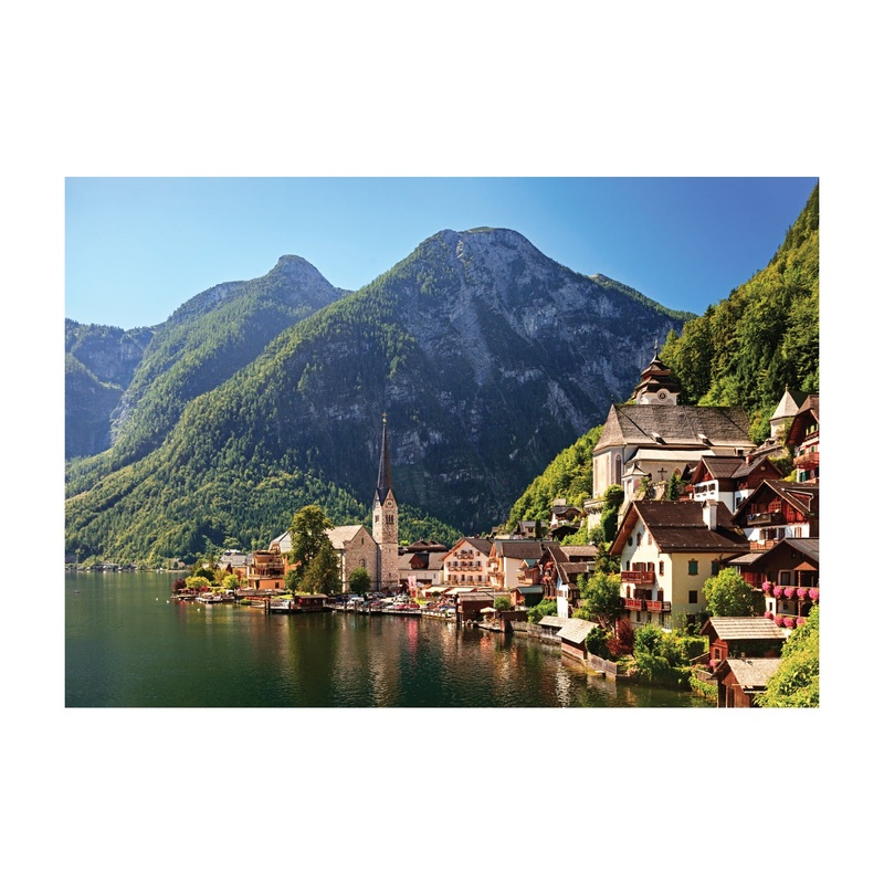 Popular Landmarks: Hallstatt Realistic Poster – Removable Adhesive Decal
