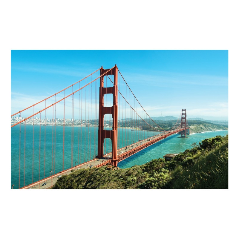 Popular Landmarks: San Francisco Realistic Poster – Removable Adhesive Decal