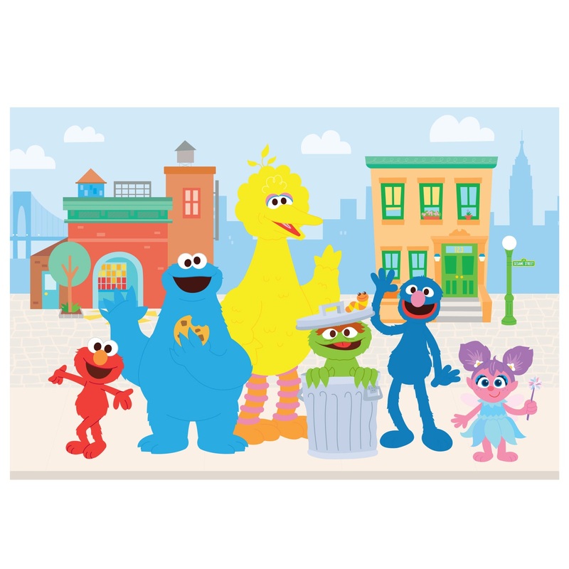 Sesame Street Friends – Peel & Stick Poster – Official Sesame Street – Reusable Vinyl Wall Decal