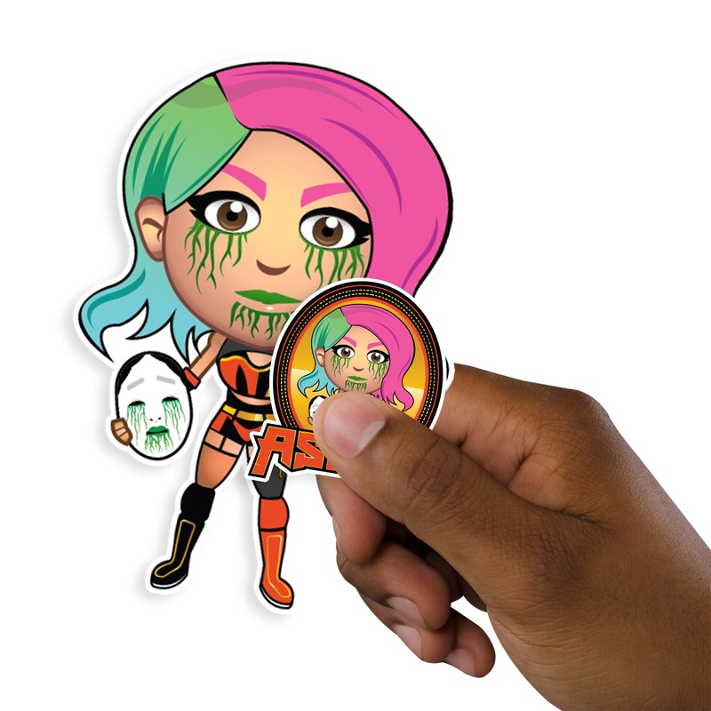 Sheet of 5 -Asuka Minis – Officially Licensed WWE Removable Adhesive Decal