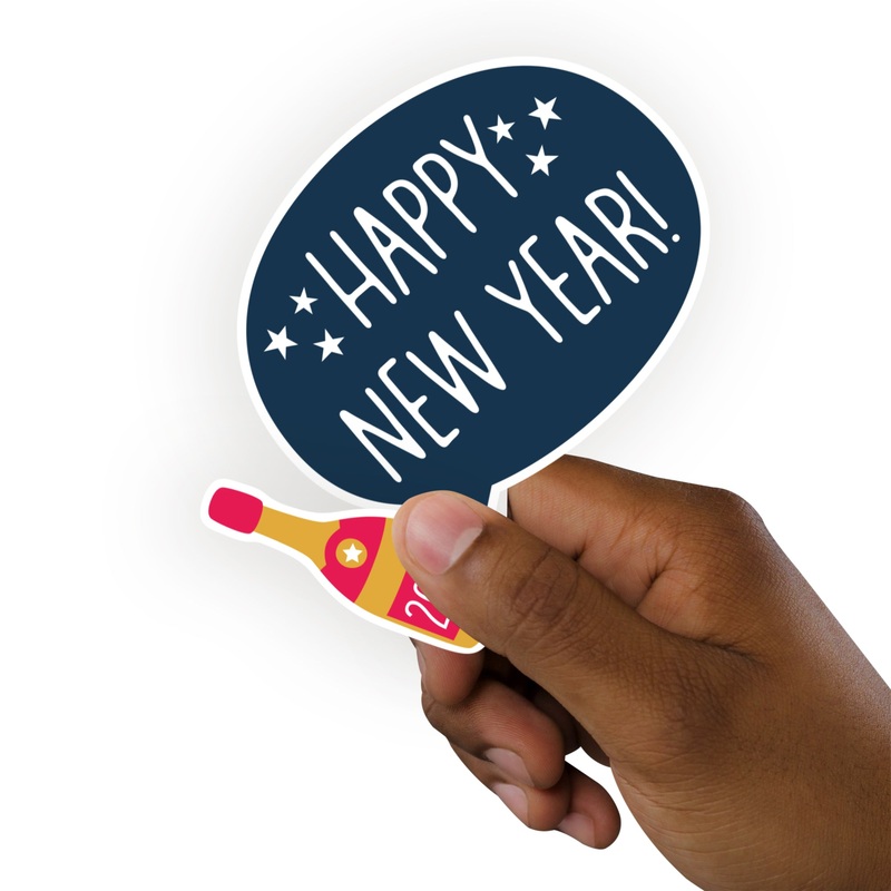Sheet of 5 -New Year: Hello 2022 Minis – Removable Adhesive Decal