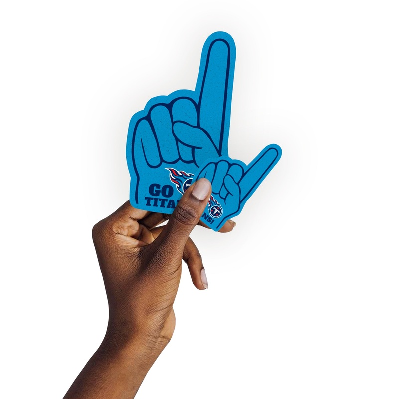 Tennessee Titans – 4 Foam Finger Minis (Mixed Sizes) – Official NFL – Reusable Vinyl Decals