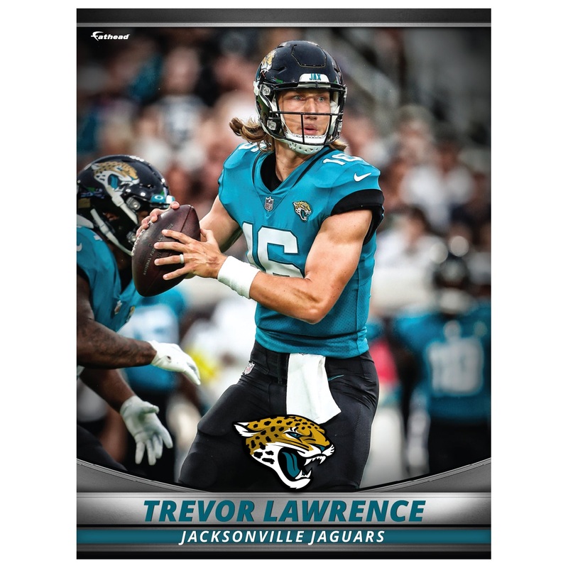 Trevor Lawrence – GameStars Series – Peel & Stick Poster – Official NFL – Jacksonville Jaguars – Reusable Vinyl Wall Decal