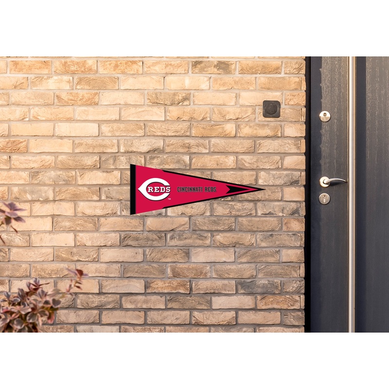 Cincinnati Reds – Pennant – Outdoor Wall Decal – Official MLB – Scratch Resistant Alumigraphics Smooth