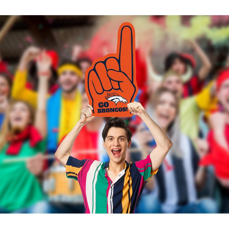 Foam Finger – Big Head – Official NFL – Denver Broncos – Foam Core Cutout