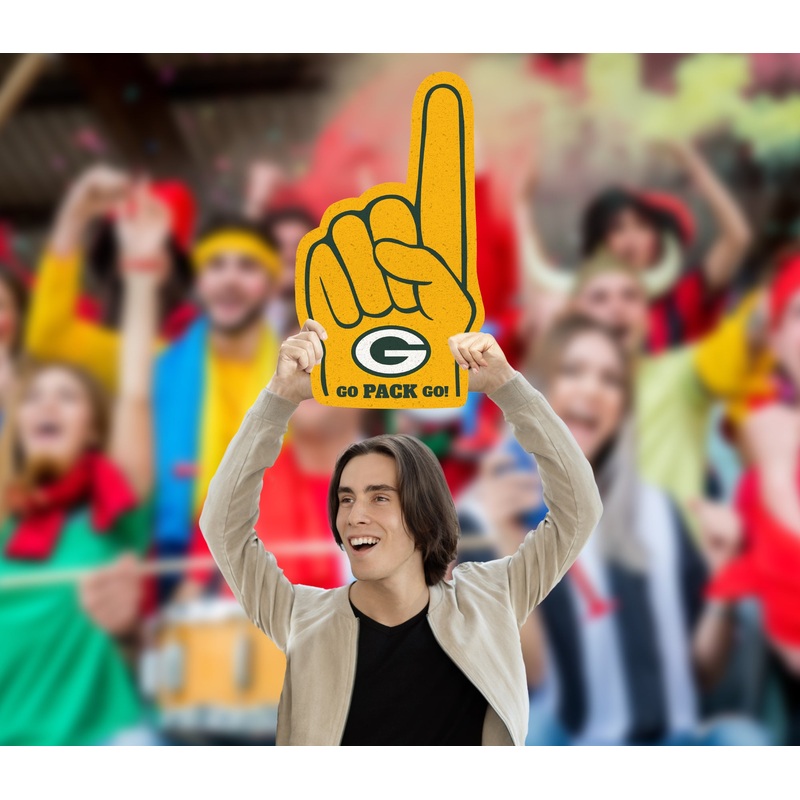 Foam Finger – Big Head – Official NFL – Green Bay Packers – Foam Core Cutout