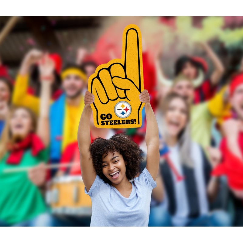 Foam Finger – Big Head – Official NFL – Pittsburgh Steelers – Foam Core Cutout