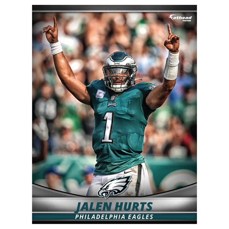 Jalen Hurts – No.1 – Peel & Stick Poster – Official NFL – Philadelphia Eagles – Reusable Vinyl Wall Decal