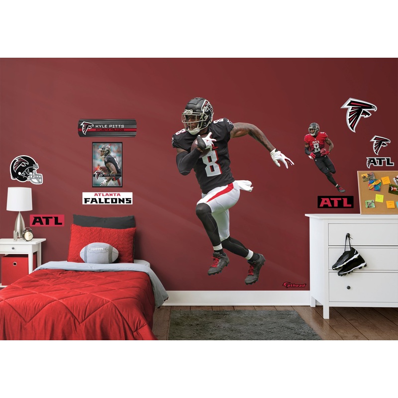 Kyle Pitts – RealBig Collection – Official NFL – Atlanta Falcons – Reusable Vinyl Wall Decals