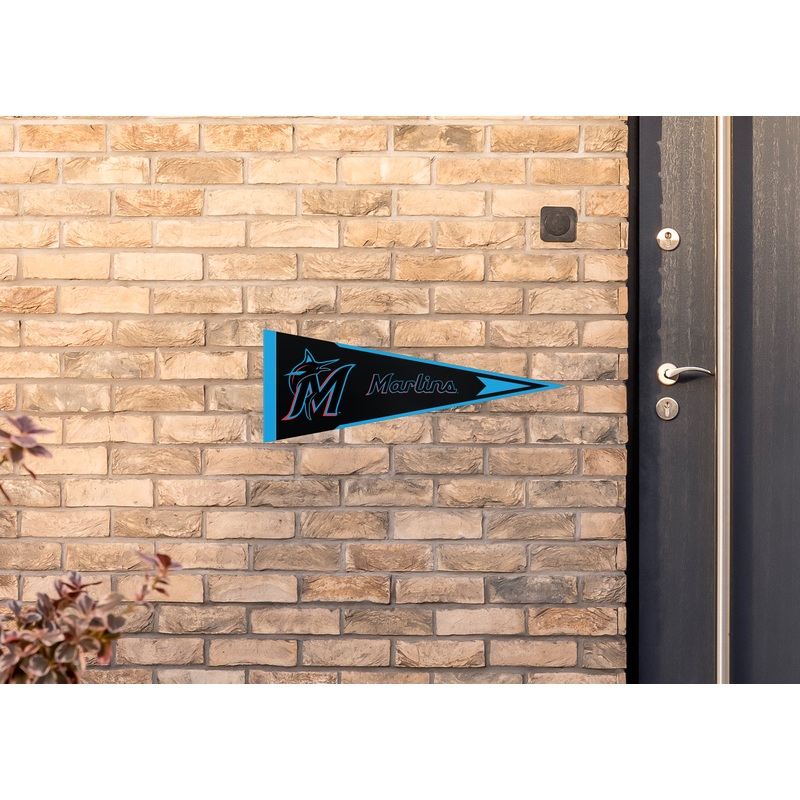 Miami Marlins – Pennant – Outdoor Wall Decal – Official MLB – Scratch Resistant Alumigraphics Smooth