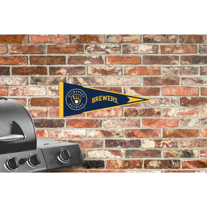 Milwaukee Brewers – Pennant – Outdoor Wall Decal – Official MLB – Scratch Resistant Alumigraphics Smooth