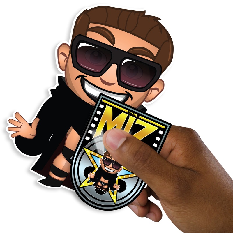 Miz – 5 Minis (Mixed Sizes) – Official WWE – Reusable Vinyl Decals